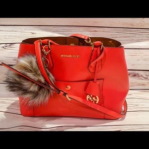 Michael Kors coral handbag